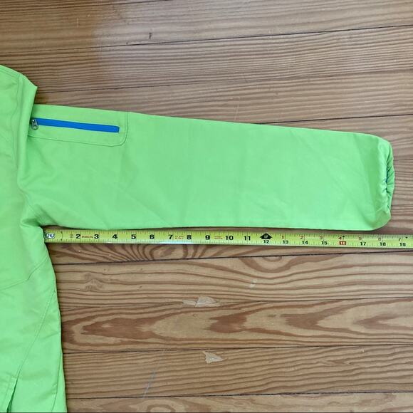 Champion Neon Windbreaker Jacket Green / Blue Size Small - Picture 11 of 11